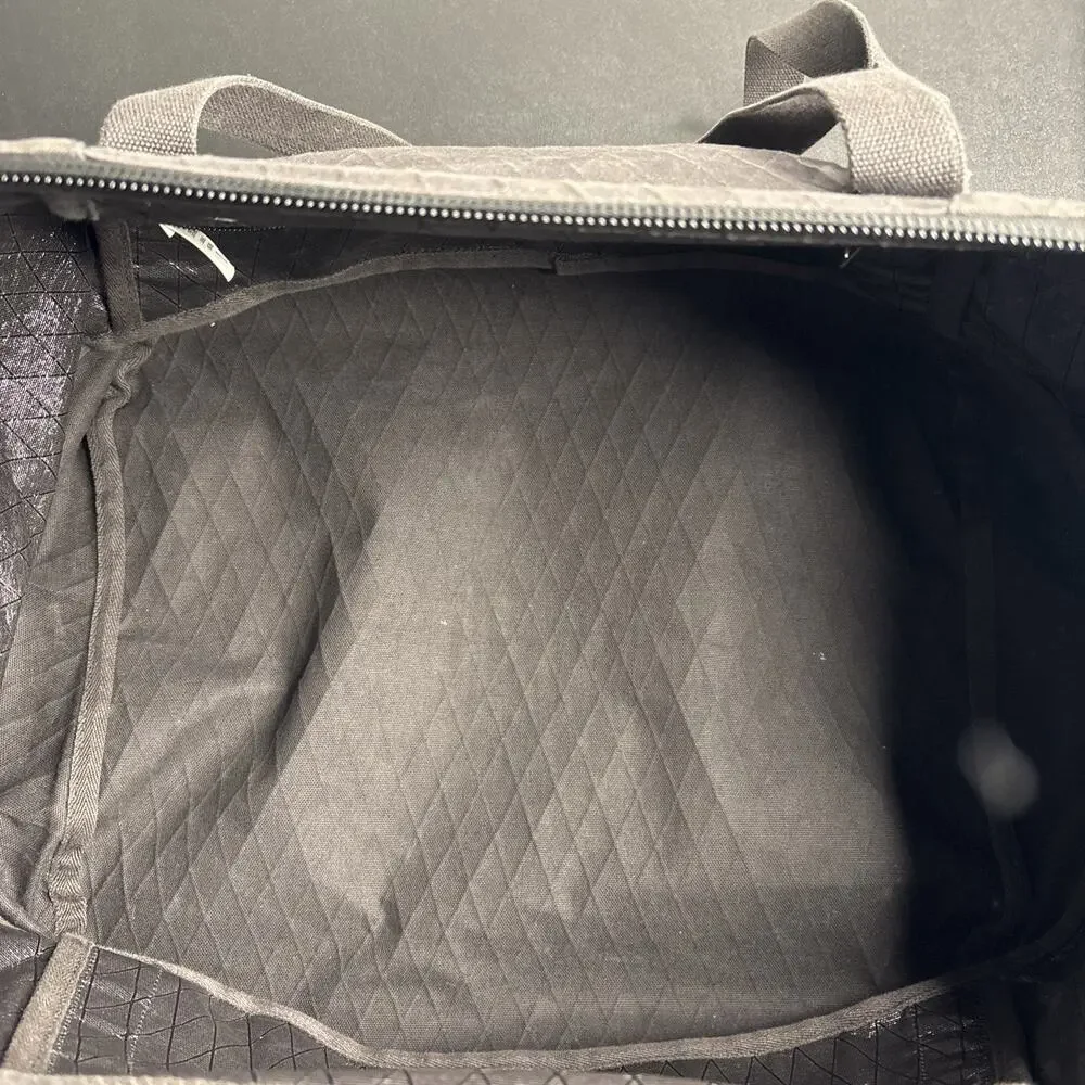 Patagonia 42L Stand Up Duffel Weekender Bag Black Organic Cotton Canvas + Strap